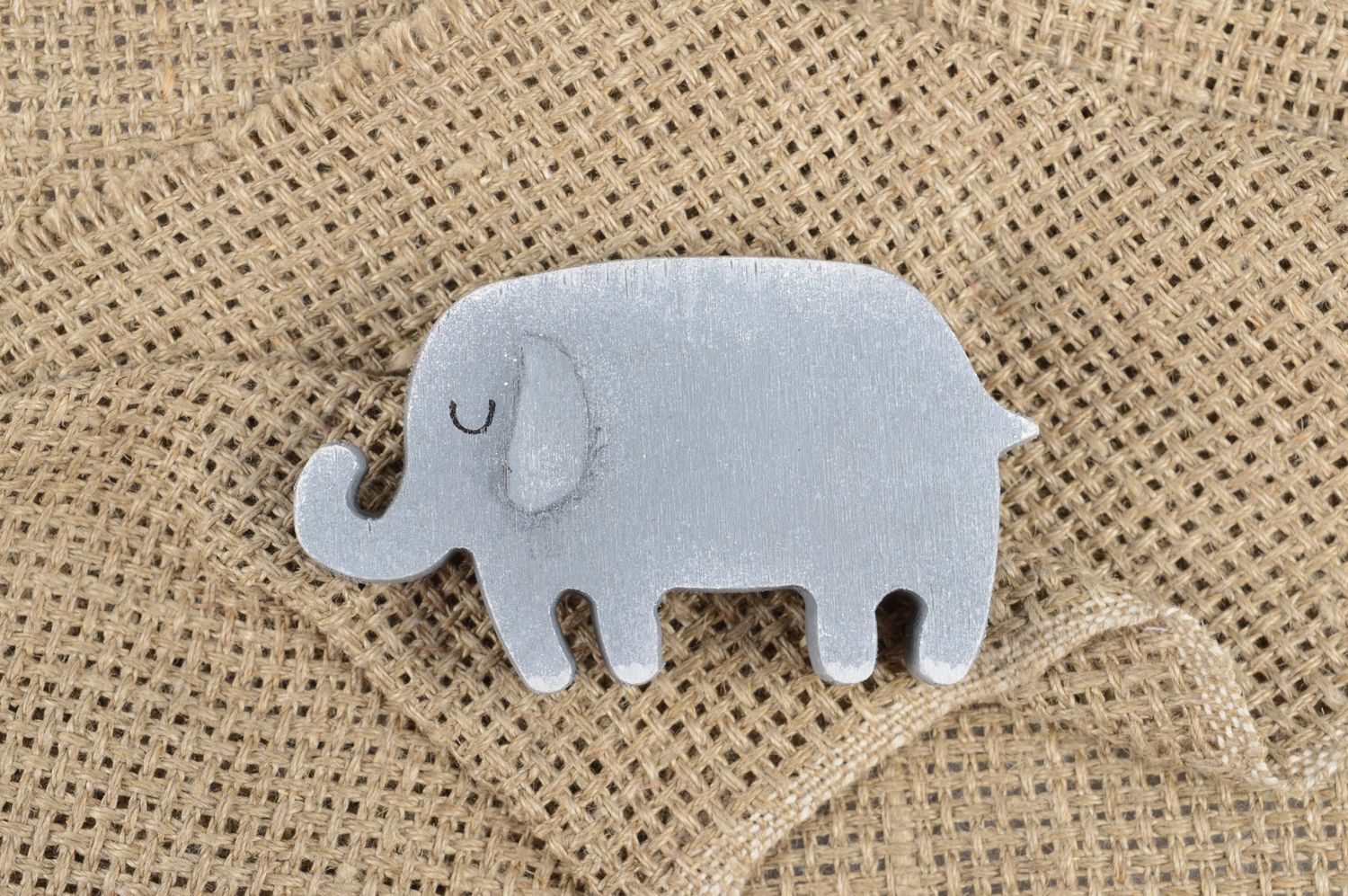 Broche de madera elefante hecho a mano accesorio de moda regalos original foto 1