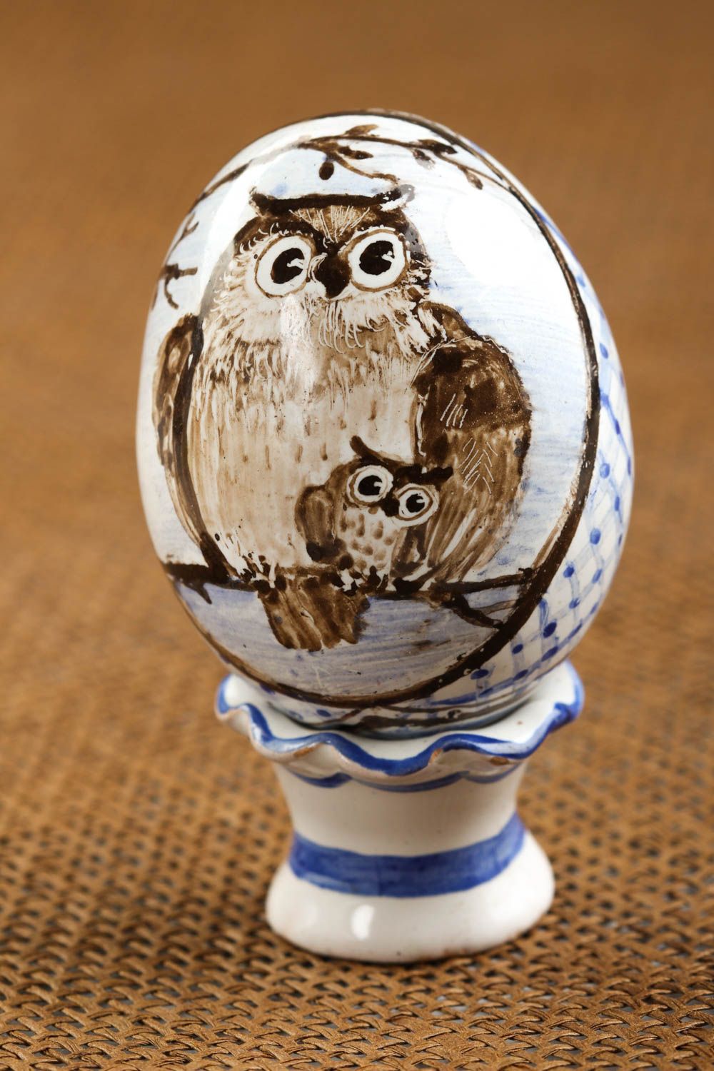Декоративное яйцо ручной работы авторская керамика оригинальный подарок фото 1