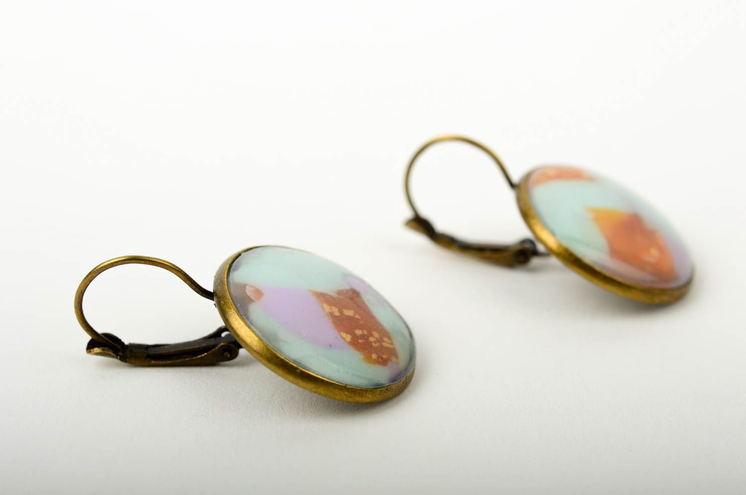 Polymer clay dangling earrings homemade jewelry fashion earrings gifts for women photo 3