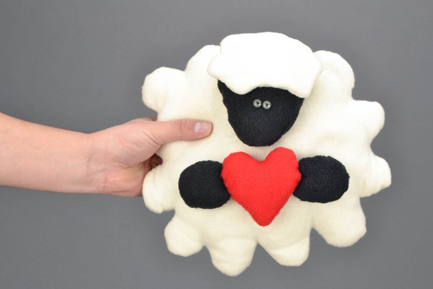 Fabric toy sheep for children photo 1