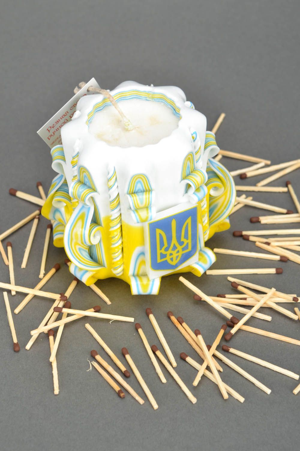 Декоративная свеча Герб Украины фото 1