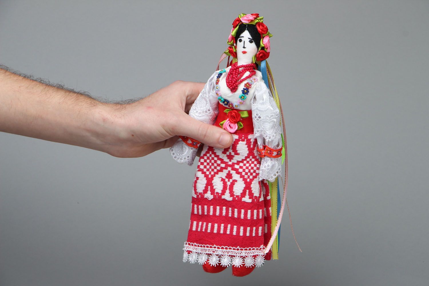 Handmade textile doll Ukrainian Girl photo 5
