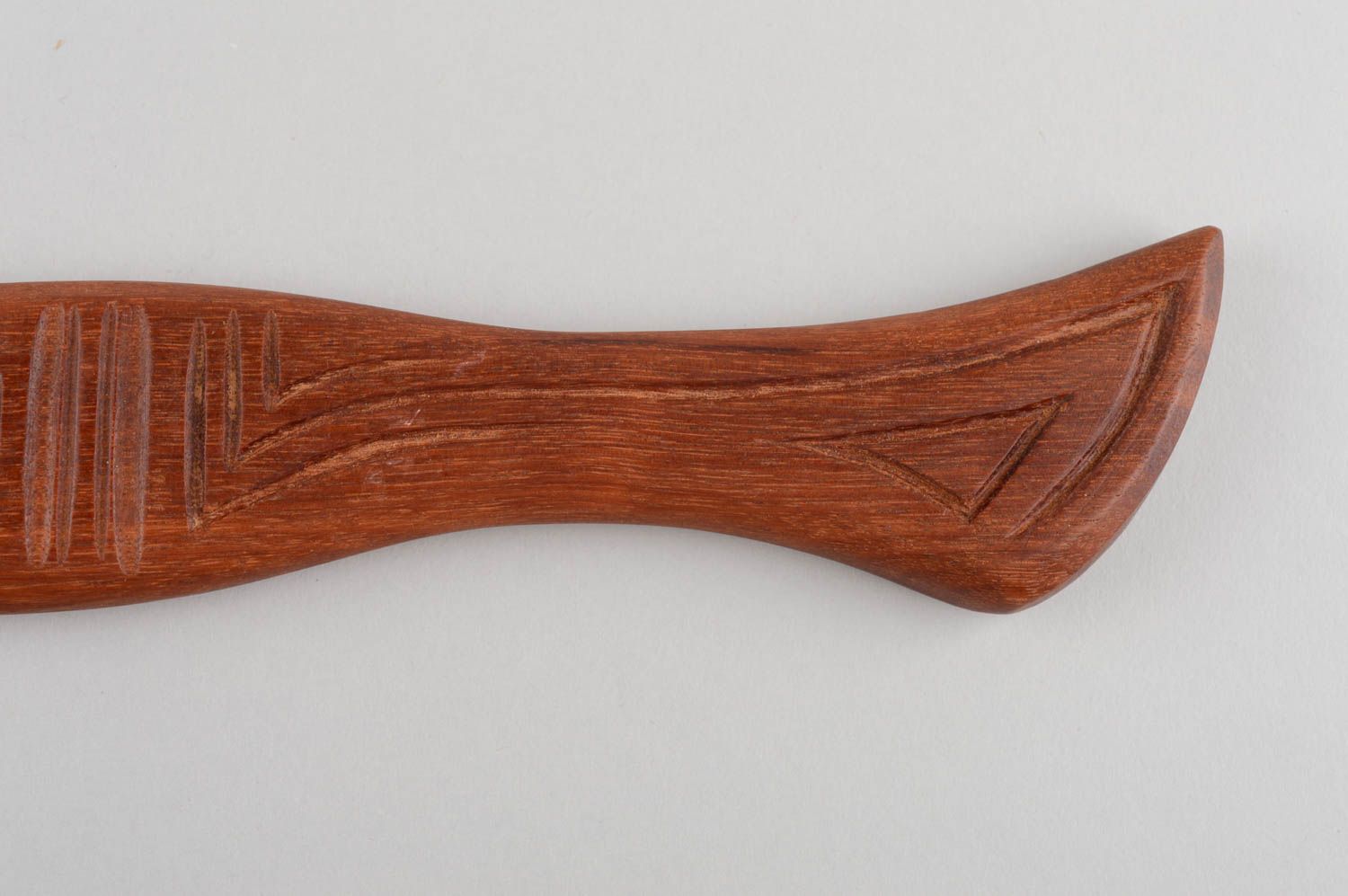 Dague décorative en bois ciré marron faite main cadeau original pour homme photo 3