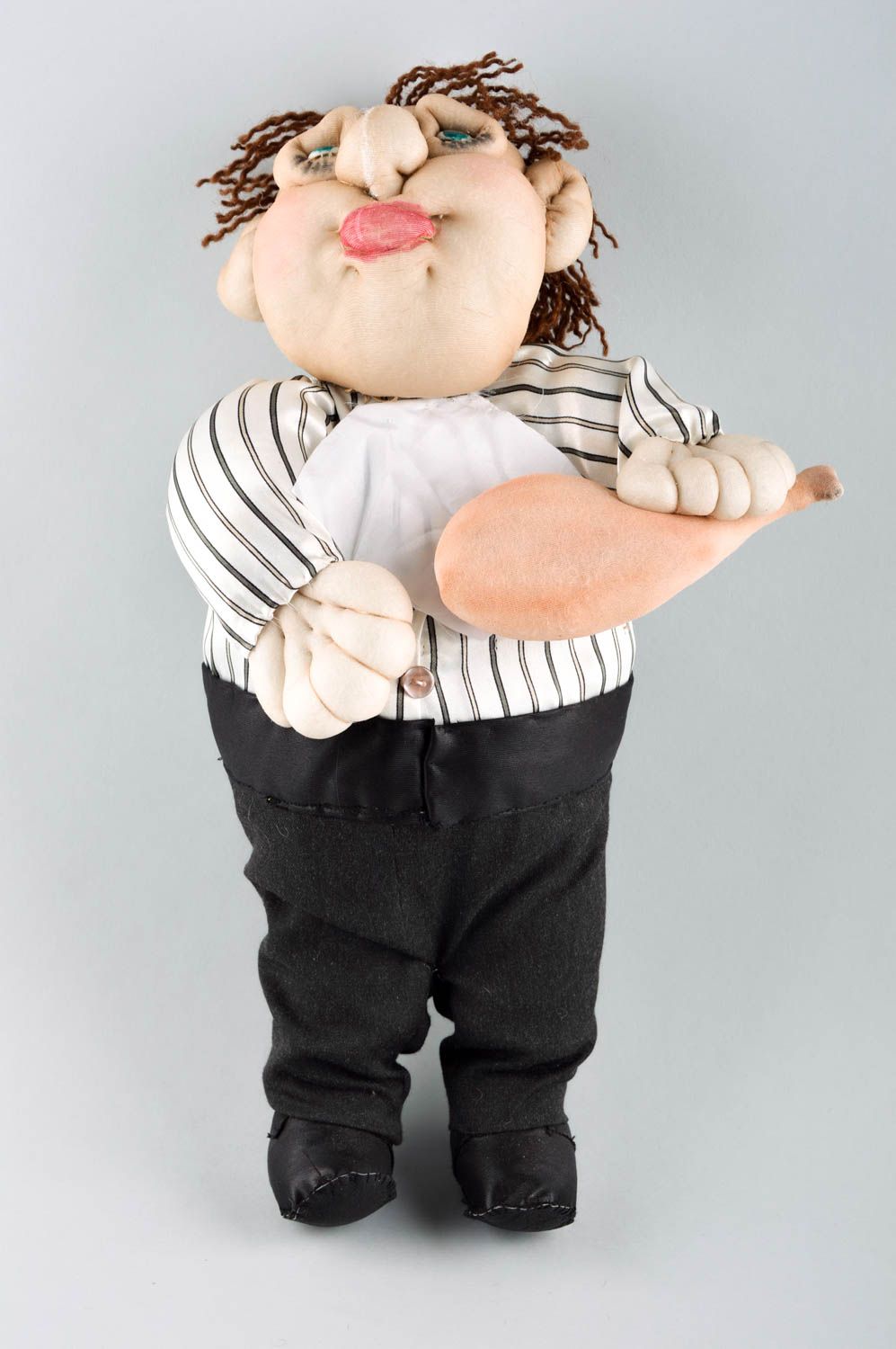Кукла ручной работы интерьерная кукла для декора текстильная кукла обжора фото 1