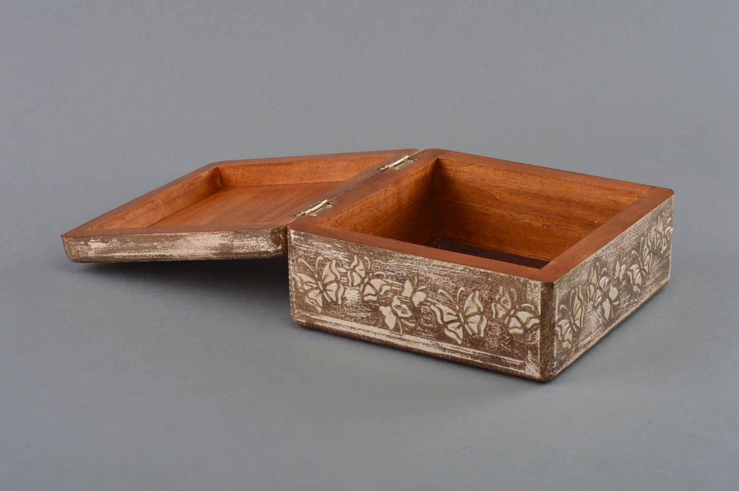 Handmade designer wooden jewelry box made using decoupage technique Eternity  photo 3