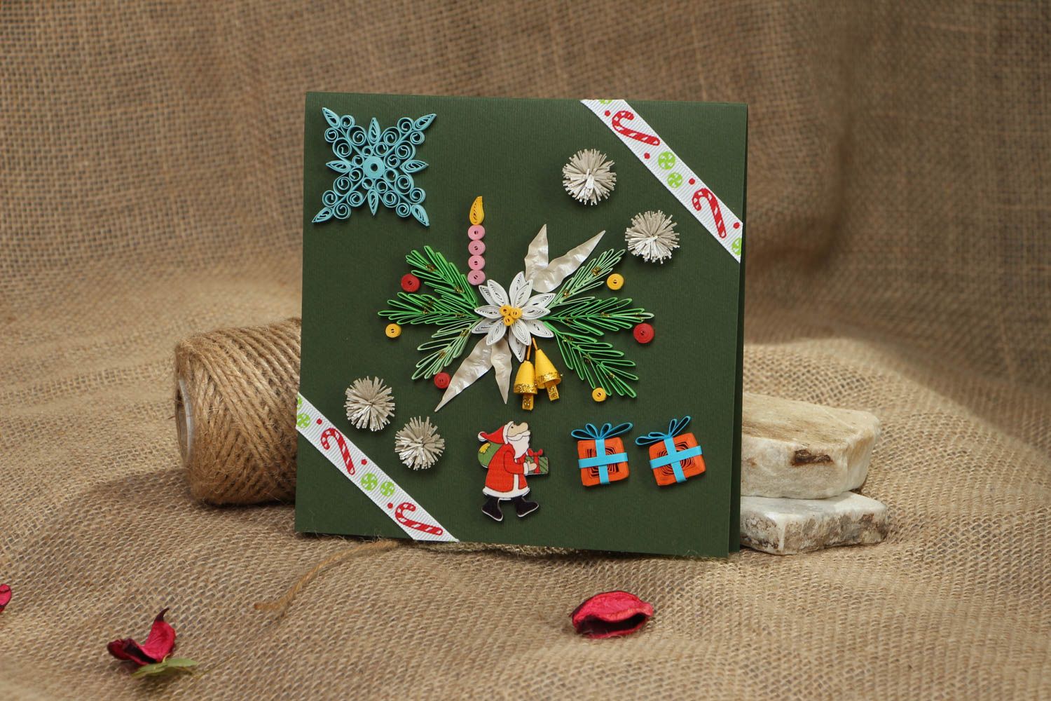 Carte de vœux artisanale faite main pour Noël photo 4