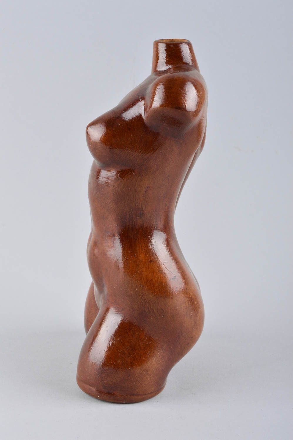 Handmade ceramic porcelain figurine vase in the shape of woman's body 1 lb photo 4