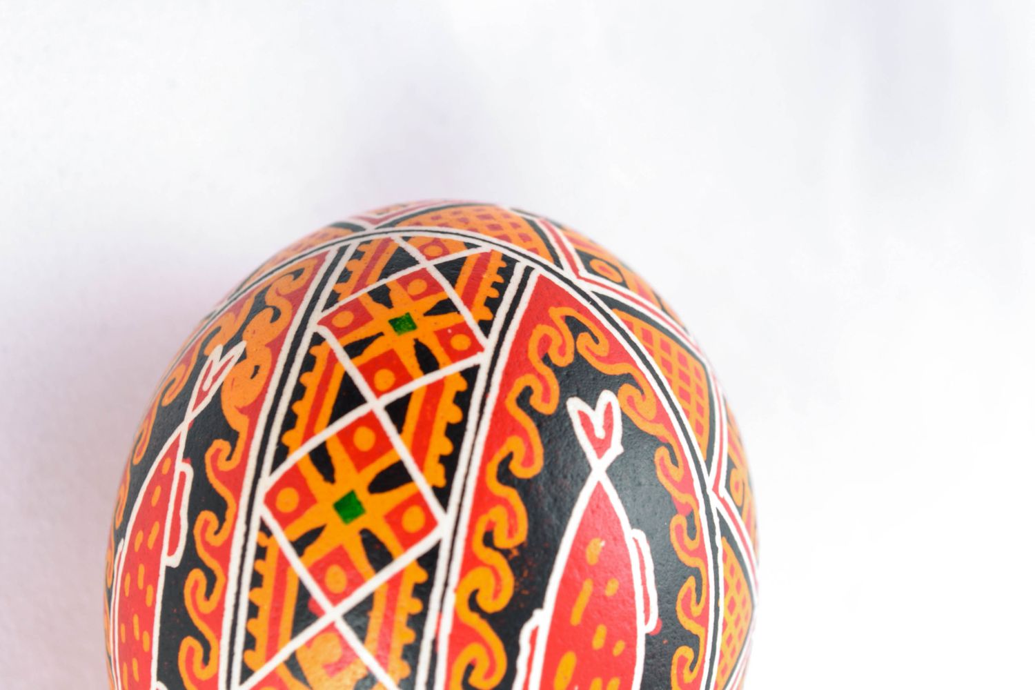 Handmade Easter egg with painting Fish photo 5