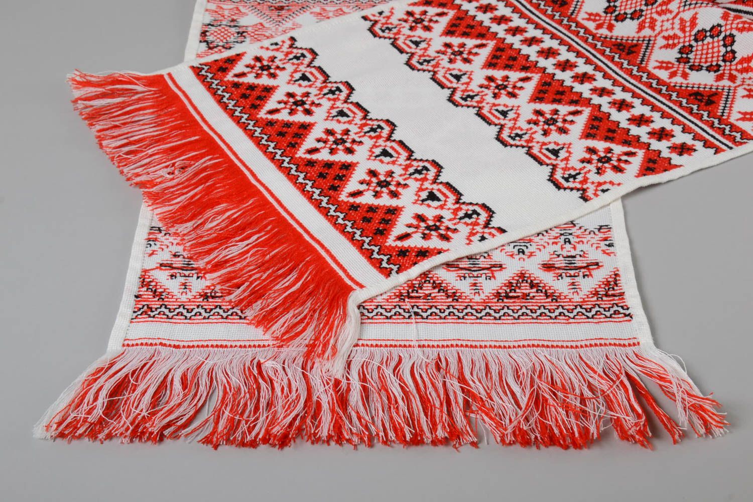 Handmade Handtuch bestickt Home Textil originelles Geschenk mit schönem Ornament foto 3