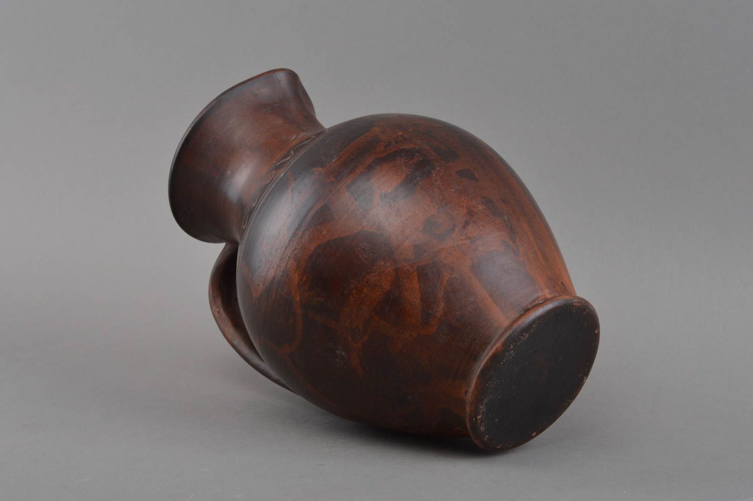 100 oz ceramic dark brown color water pitcher in Greek style 2,5 lb photo 4