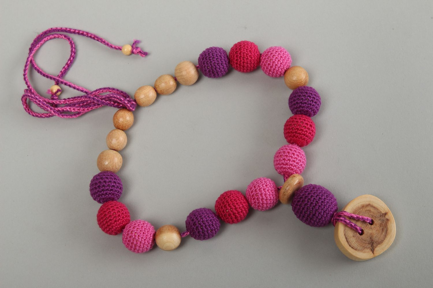Unusual handmade breastfeeding necklace crochet babywearing necklace gift ideas photo 2