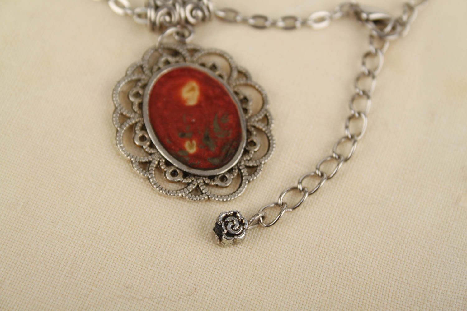 Vintage handmade metal pendant metal necklace cool neck accessories ideas photo 5