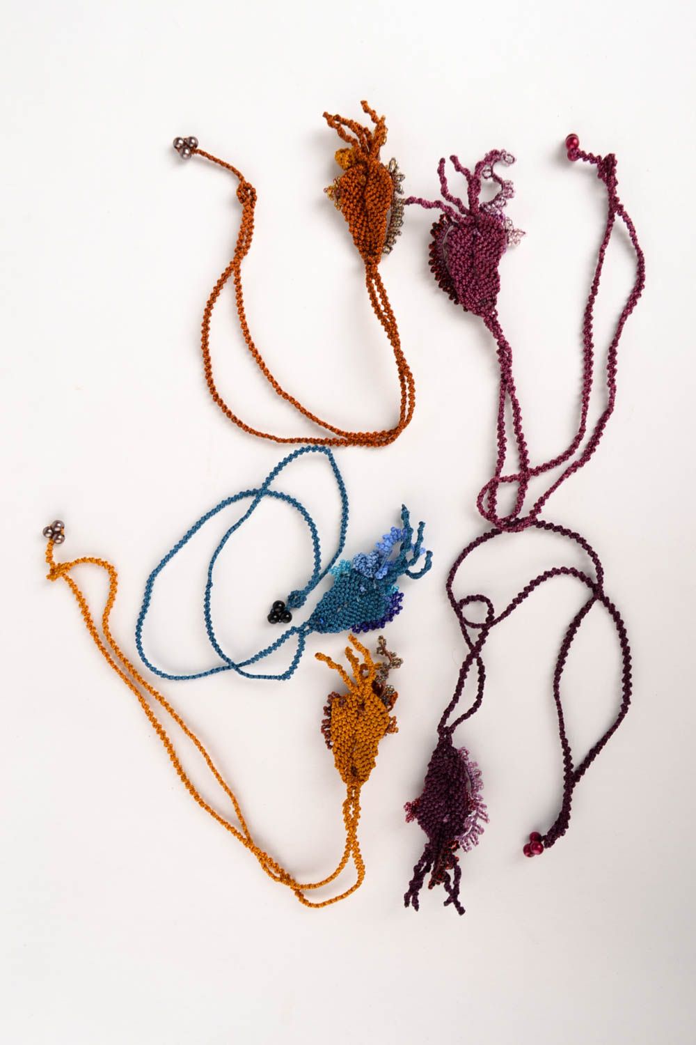 Handmade pendant fashion thread jewelry 5 pieces gift for women macrame ideas photo 4