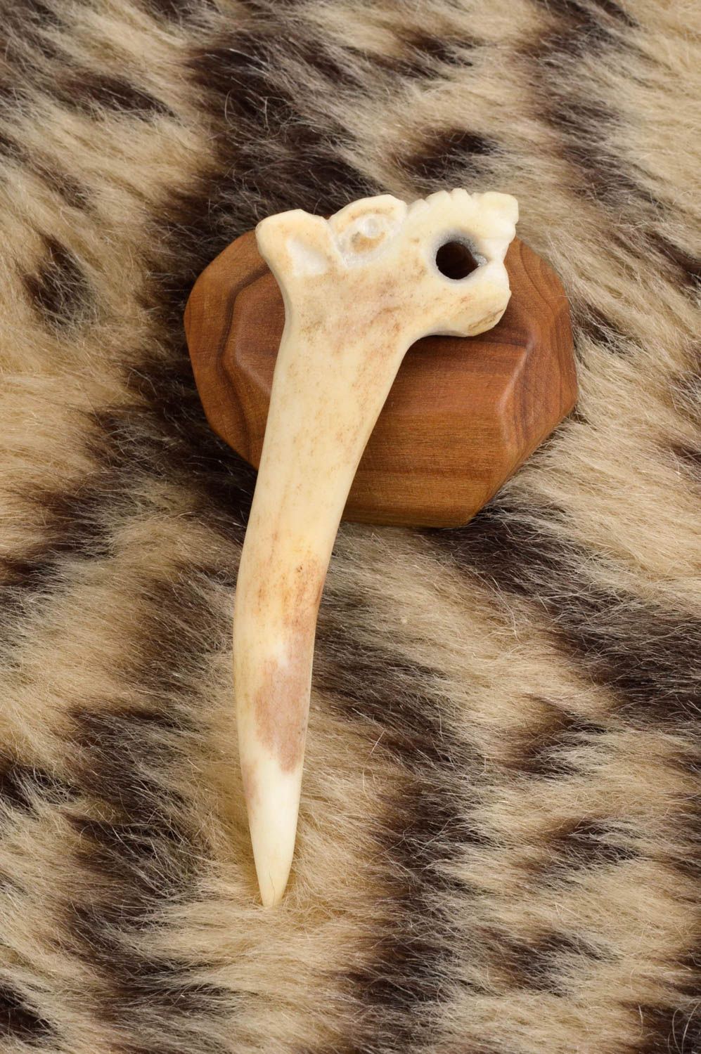 Colgante hecho a mano de cuerno de alce adorno para el cuello accesorio original foto 2