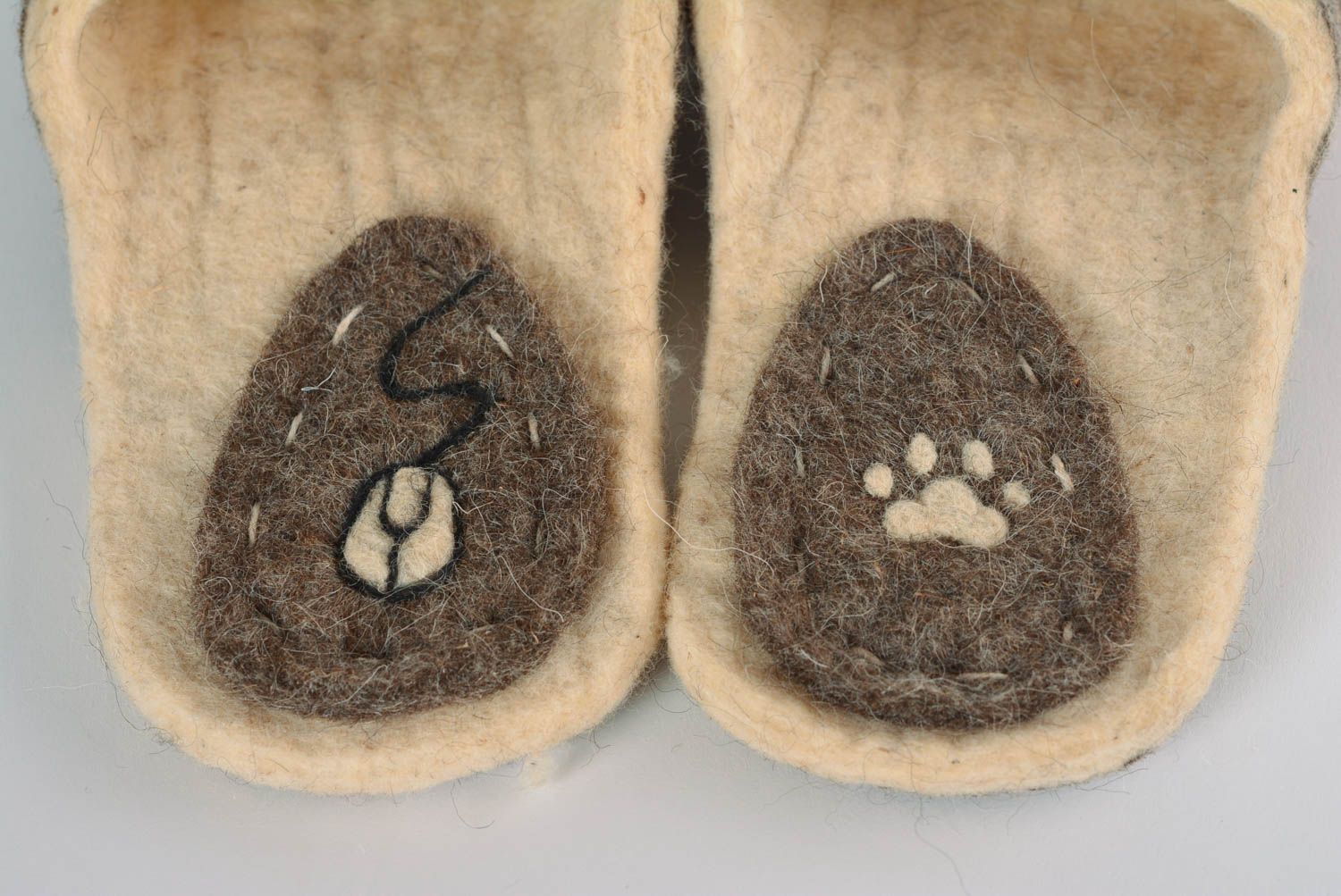 Accessoire für Männer Herren Pantoffeln aus Filz schöne Hausschuhe handmade  foto 4
