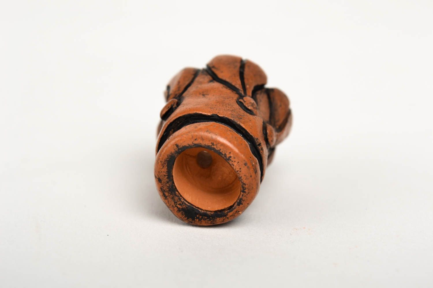 Unusual smoking bowl handmade clay thimble for smoking designer souvenir photo 4