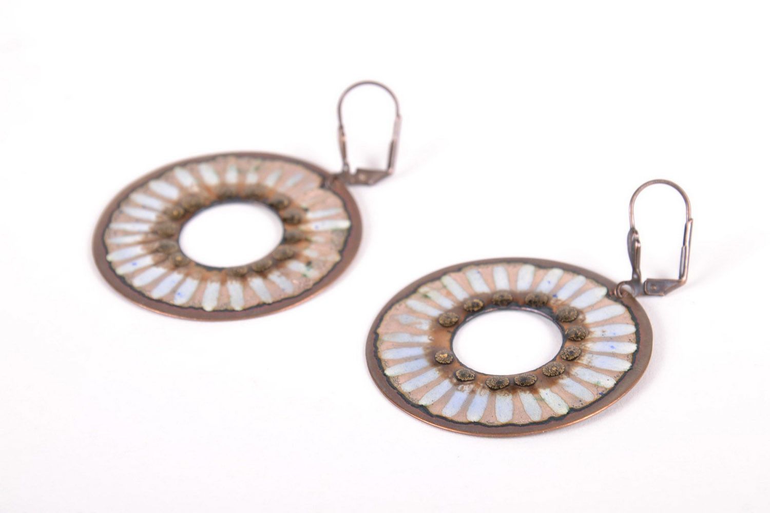 Beautiful Earrings Made of Copper photo 1