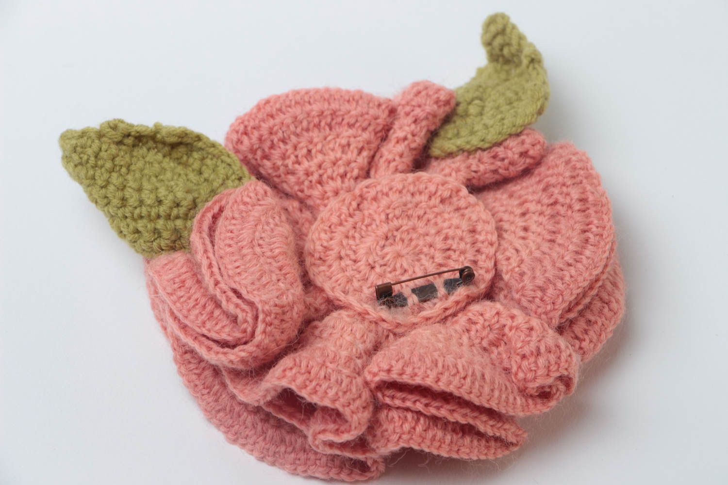Broche hecho a mano accesorio de moda tejido a crochet regalo original foto 4