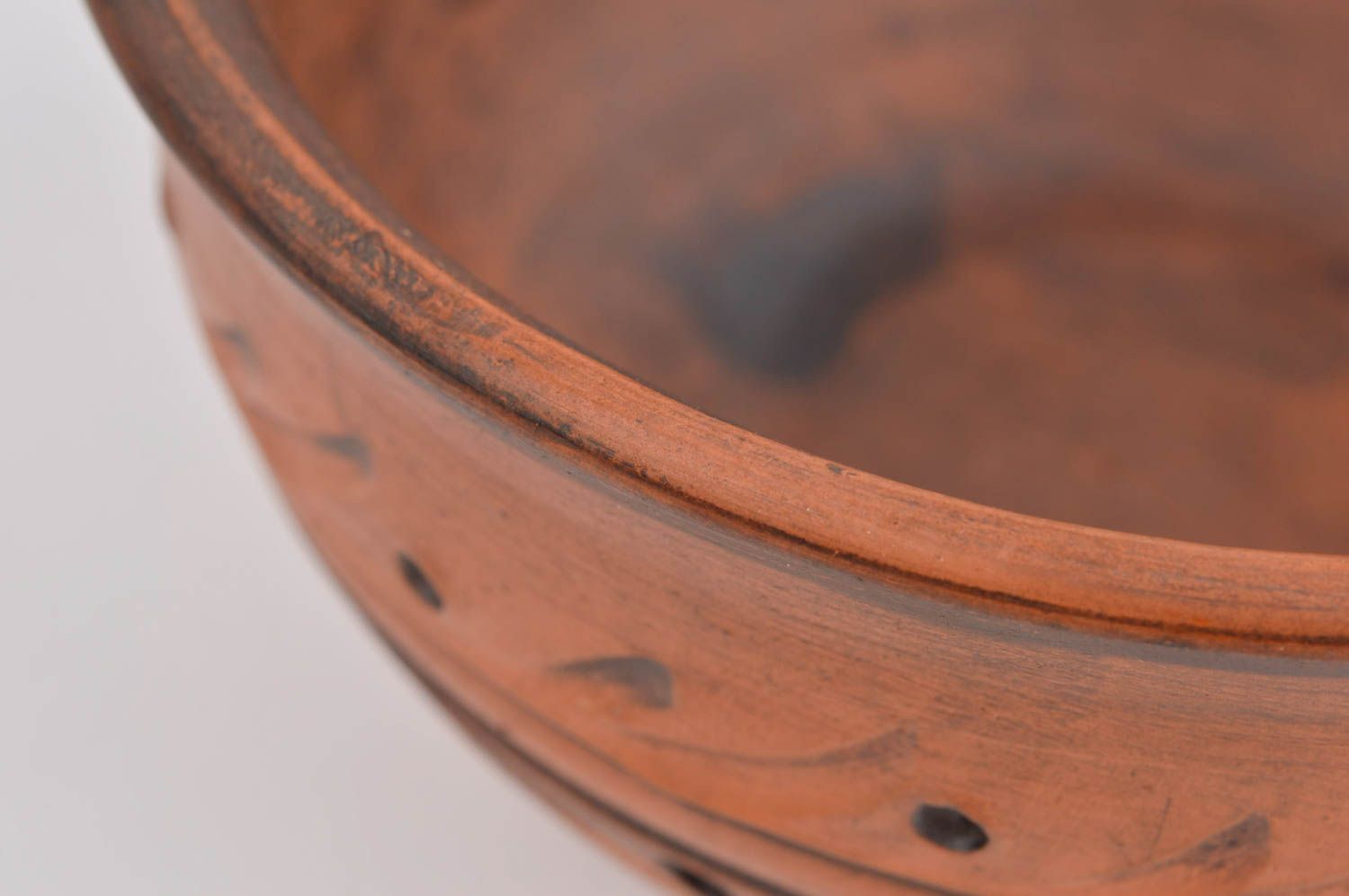 Braune Ton Tasse handmade originelle Tee Tasse Öko Geschirr aus Keramik schön foto 5