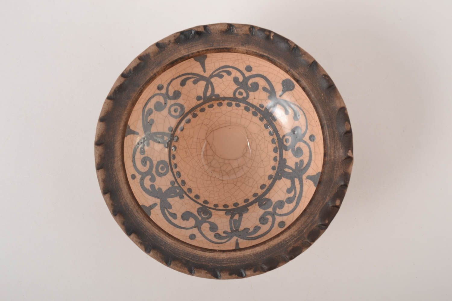 Plato artesanal cuenco de cerámica de capacidad de 500 ml utensilios de cocina foto 5
