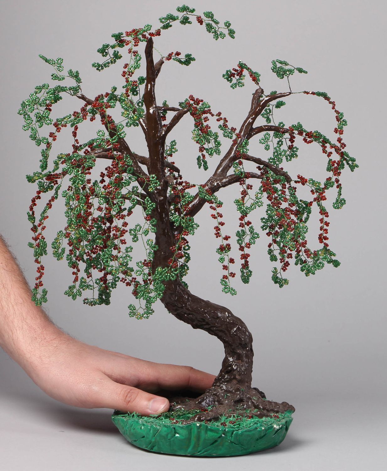 Handmade beaded tree with holder photo 4