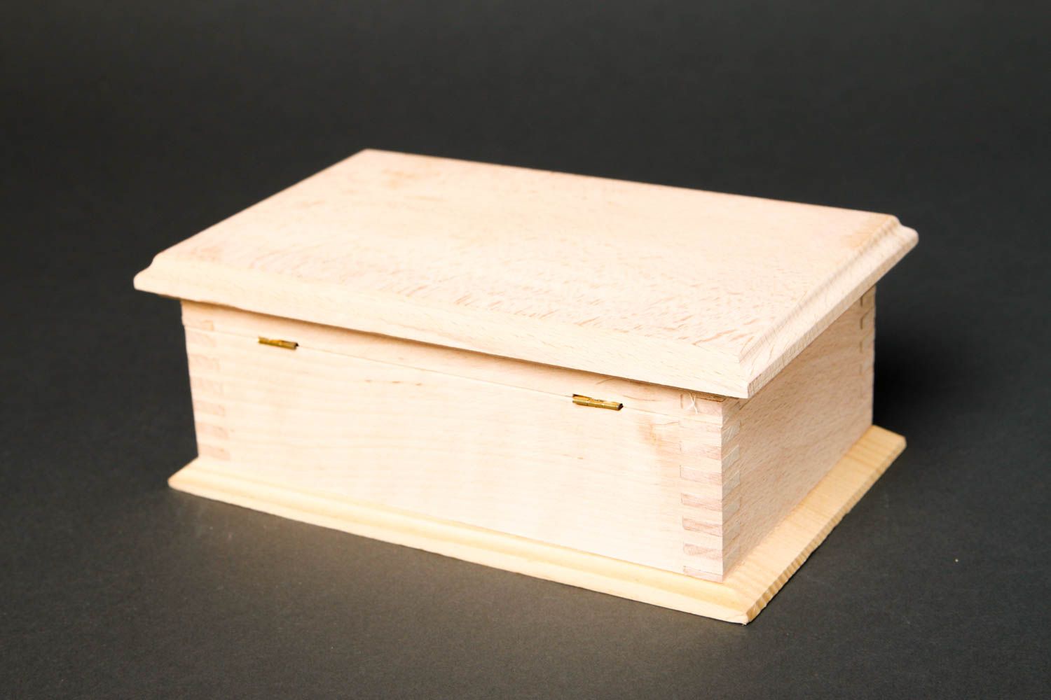 Unusual handmade wooden blank box DIY jewelry box wood craft small gifts photo 4