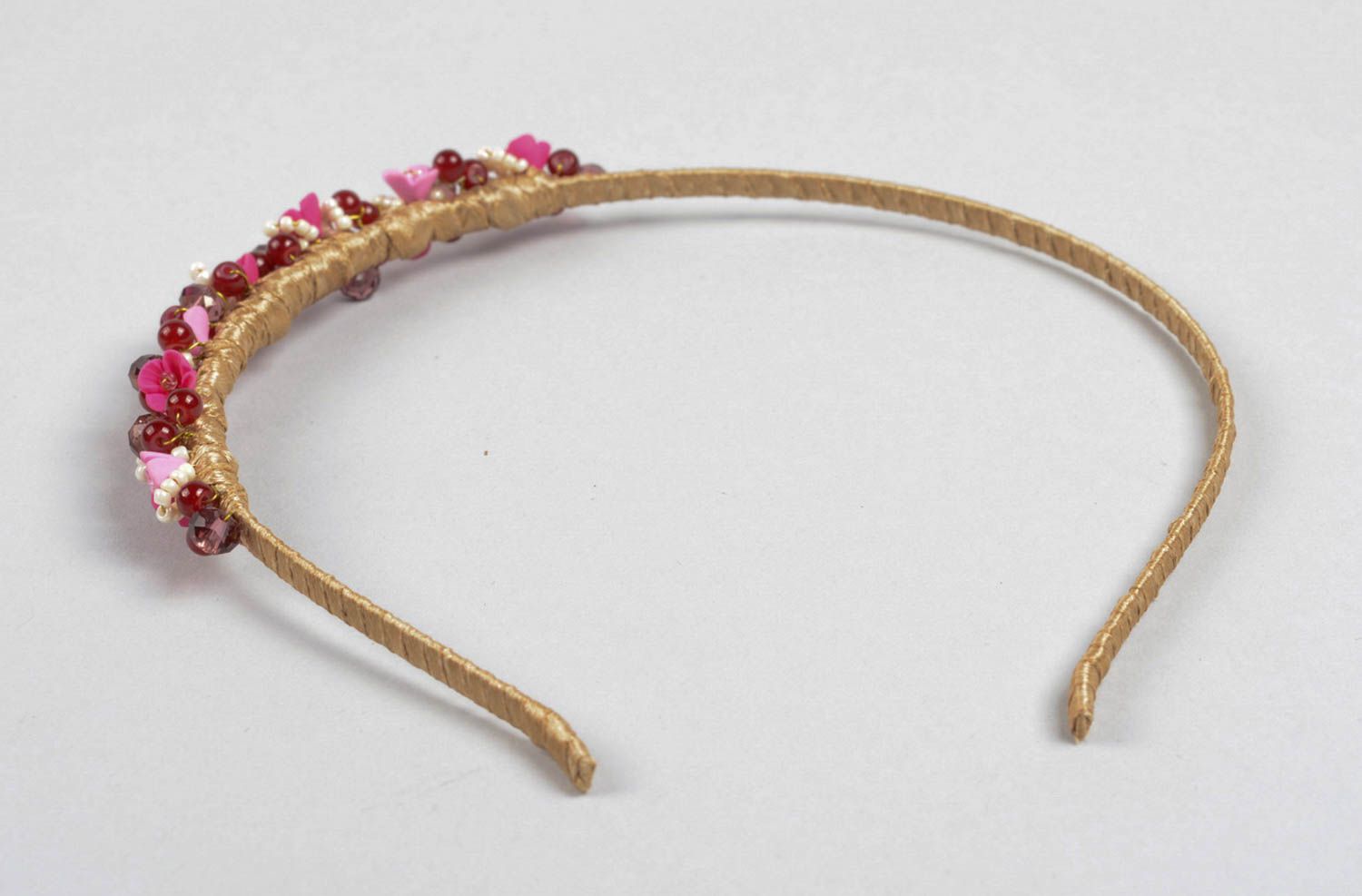 Diadema hecha a mano con flores regalo original accesorio para el pelo foto 4