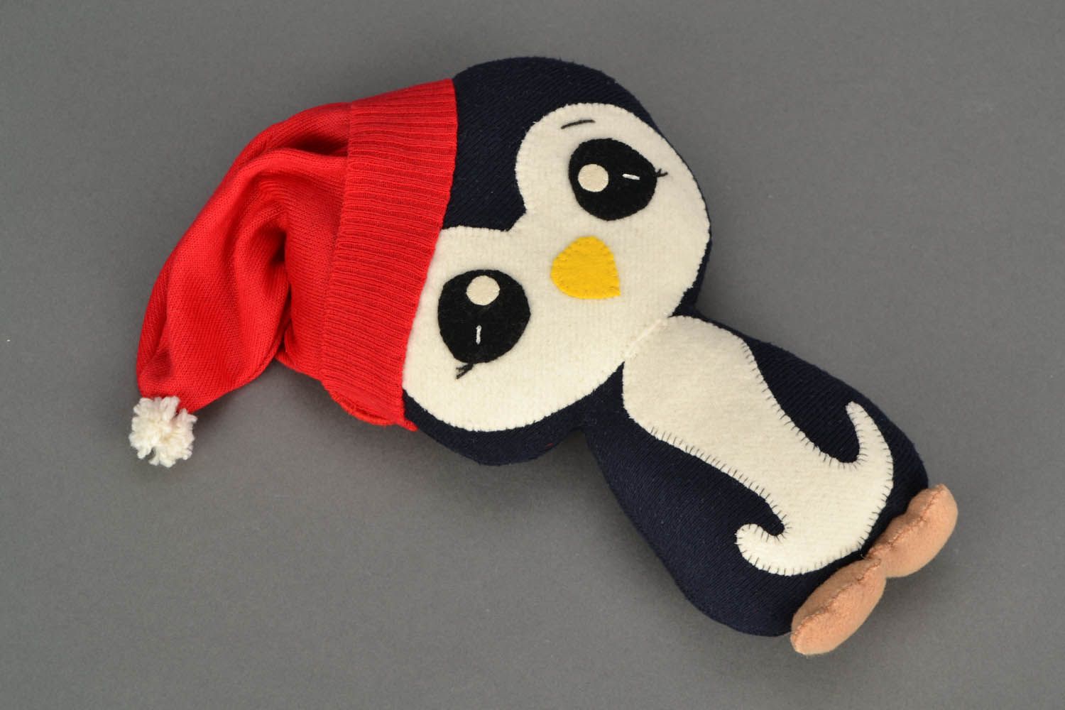 Homemade soft toy Penguin Noel photo 3