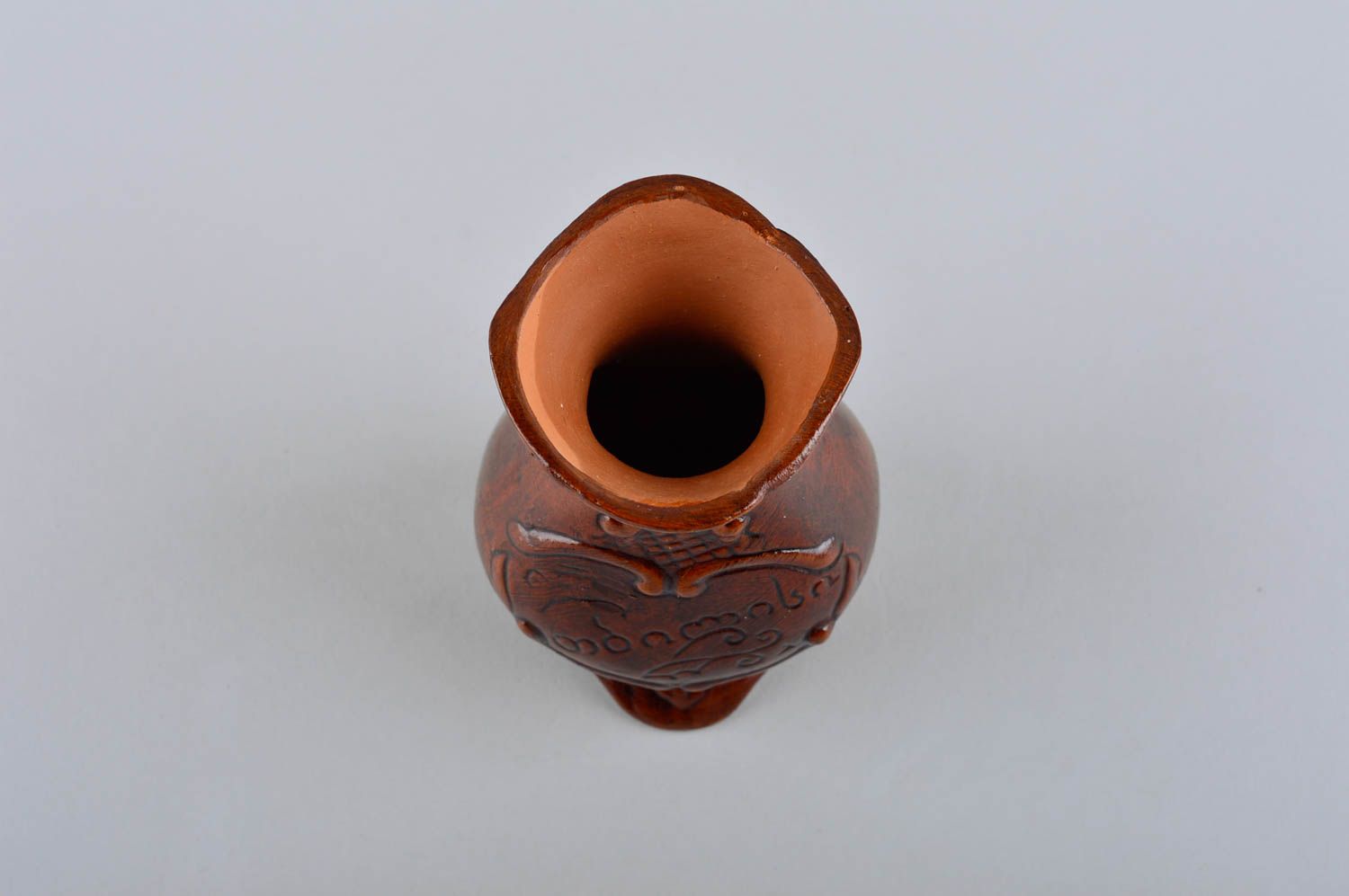 Сувенир ручной работы керамическая ваза для цветов красивая ваза декор для дома фото 4