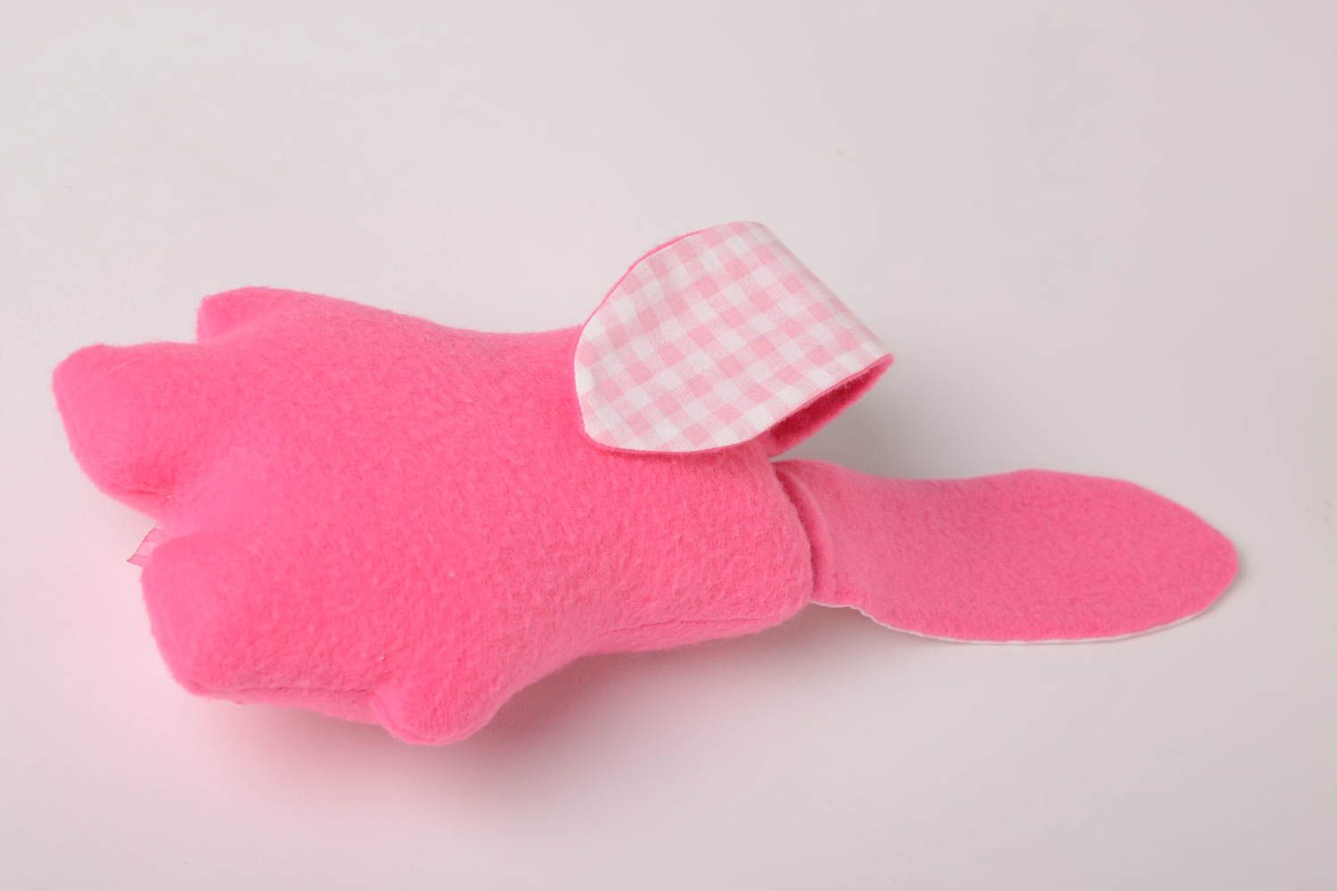 Plüschtier Hase handgeschaffen Textil Kuscheltier kuscheliges Spielzeug weich foto 4