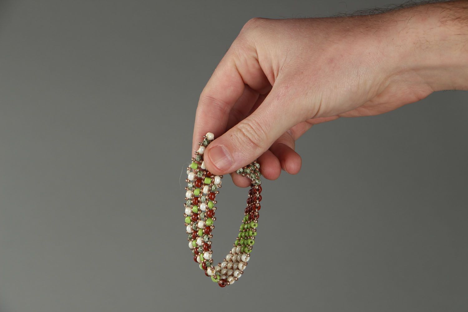 Woven bead bracelet photo 4