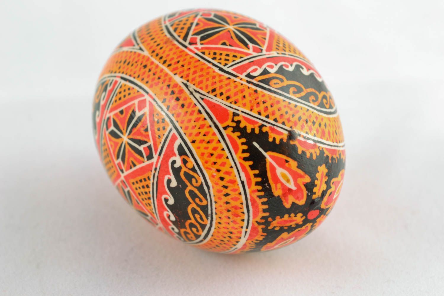 Painted Easter egg with symbols of wealth and strength photo 2