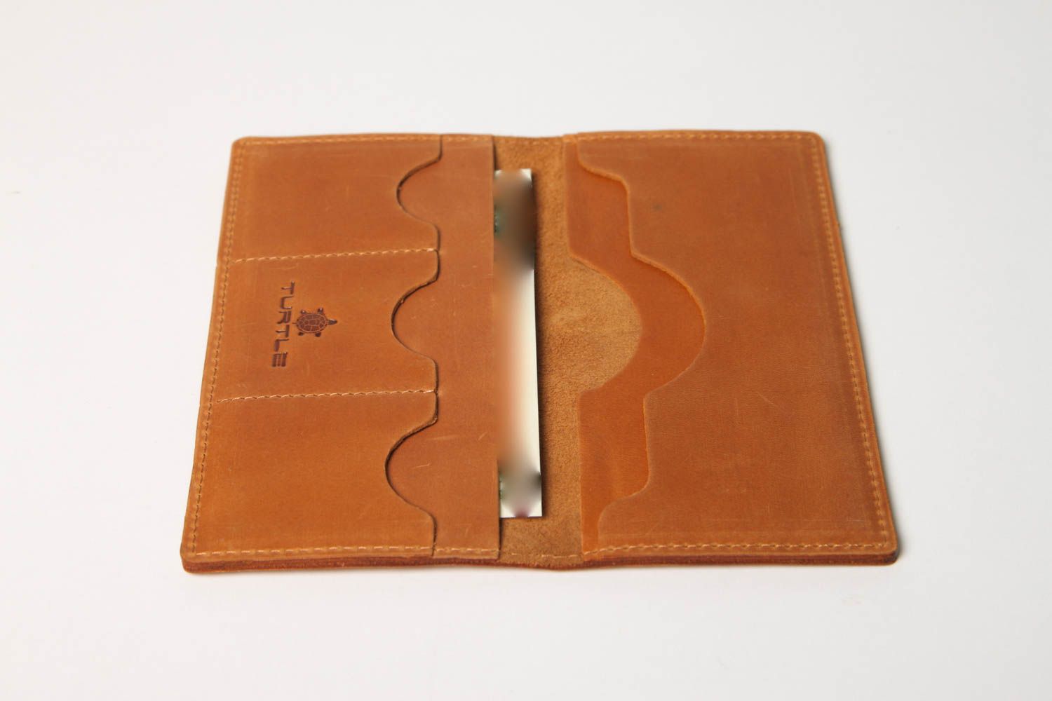 Кошелек ручной работы мужское портмоне кофейного оттенка кожаный кошелек фото 3
