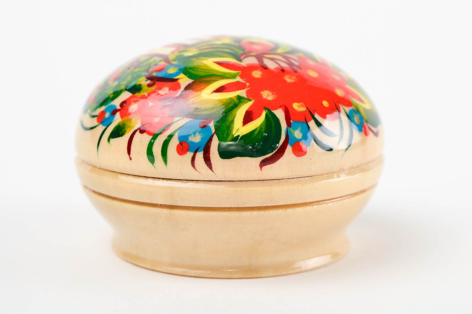 Handmade round jewelry box souvenir ideas wooden gifts jewelry storage photo 4