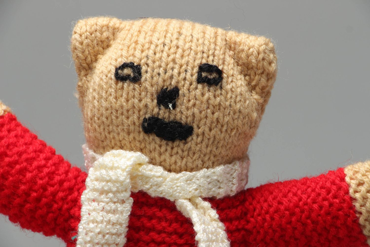 Homemade knitted toy Bear photo 2