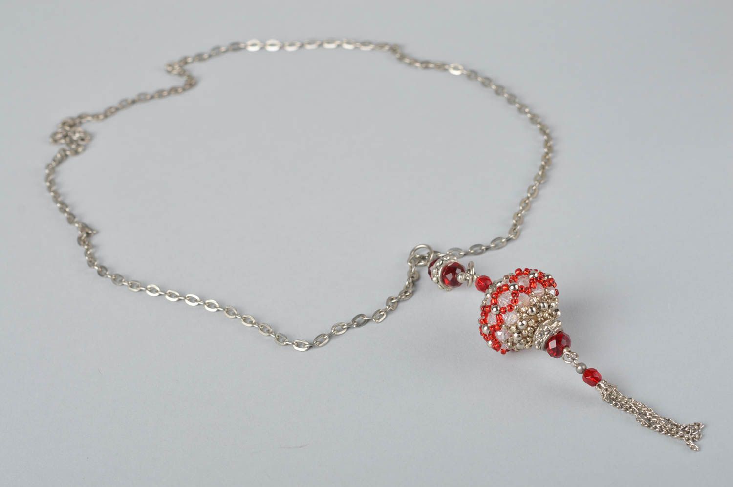 Handmade necklace beaded jewelry pendant necklace designer accessories photo 2