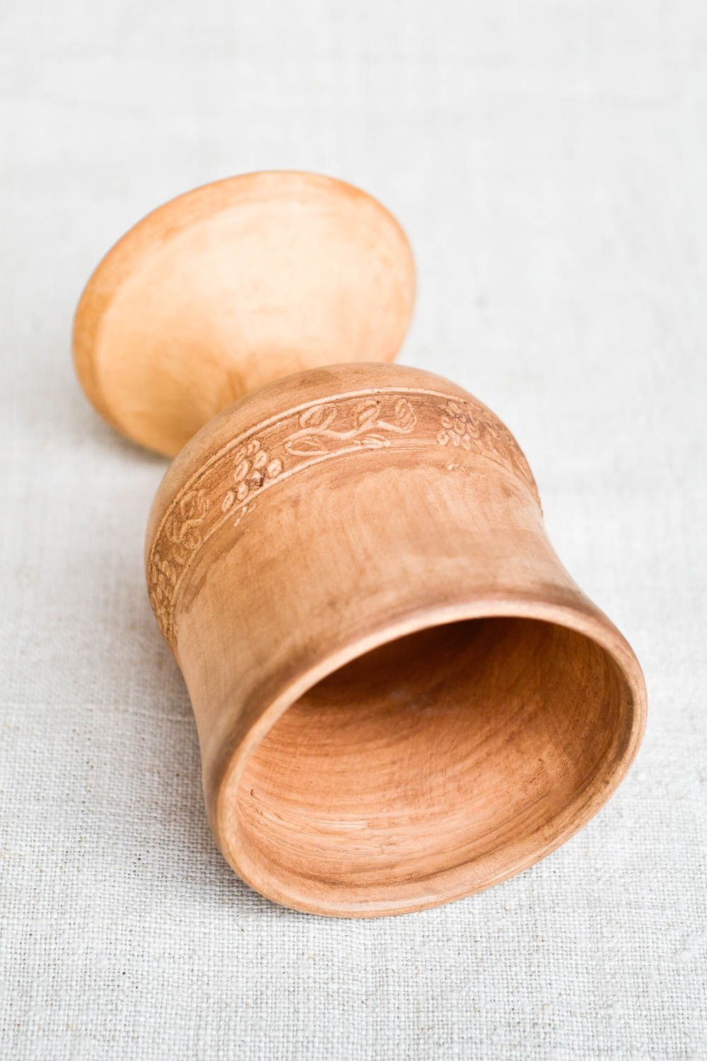Becher aus Ton handgefertigt Keramik Geschirr Trinkbecher aus Ton ausgefallen foto 3