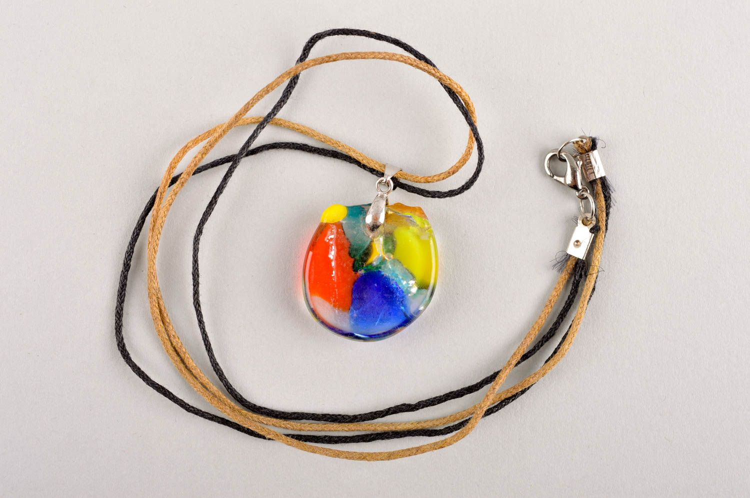 Handmade pendant designer pendant unusual gift designer glass accessory photo 3