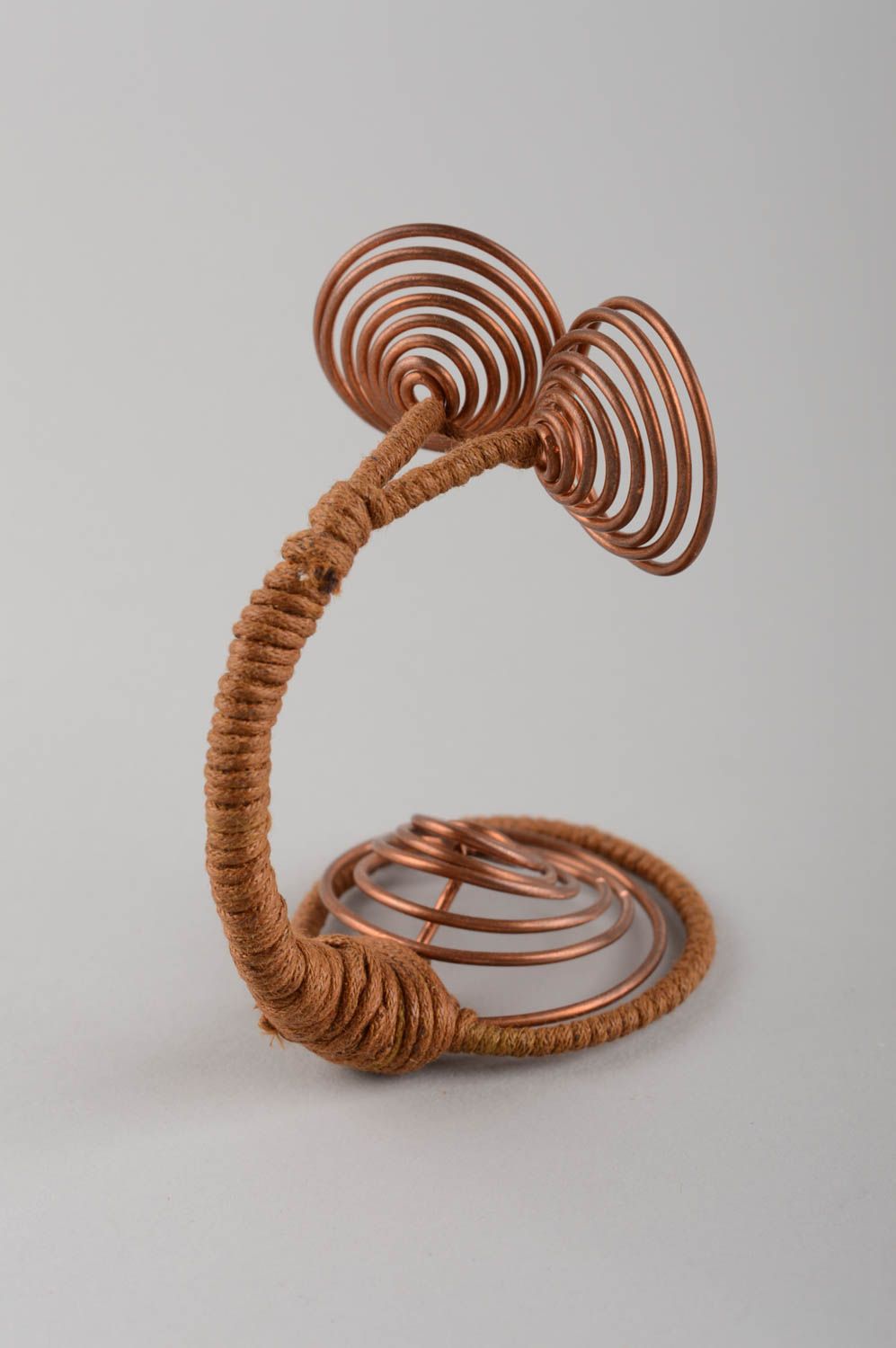 Figura decorativa de metal hecha a mano original lechuza de cobre para regalo foto 5