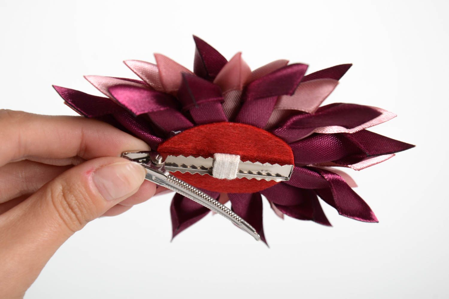 Damen Modeschmuck handmade Haarspange Blume bunt Accessoire für Haare groß foto 2