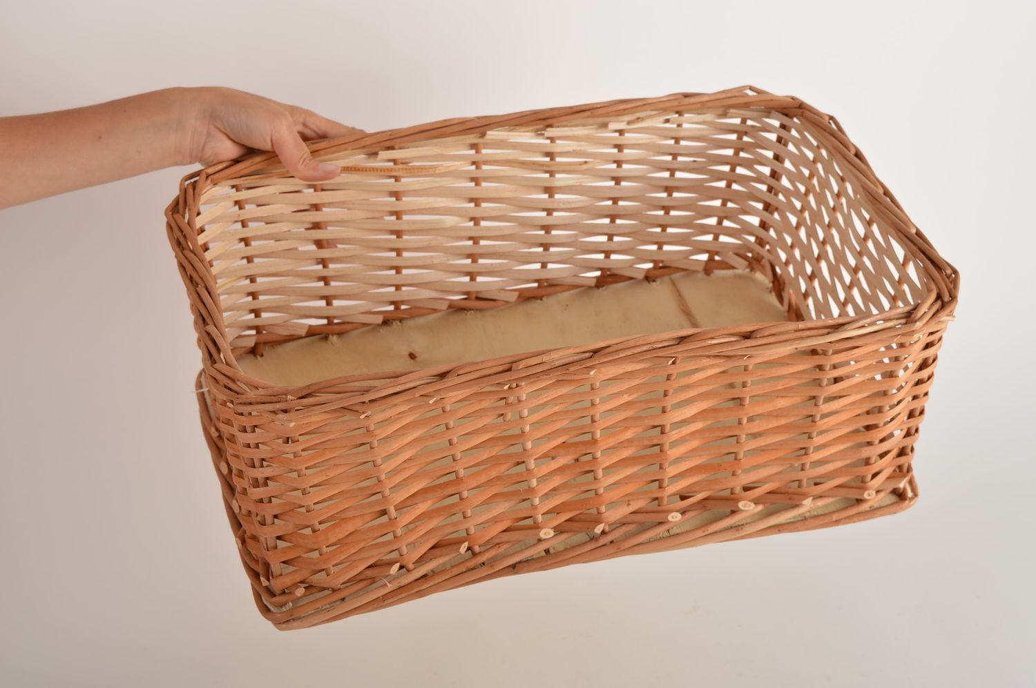 Handmade beautiful cute basket woven basket for bread kitchen utensils photo 5