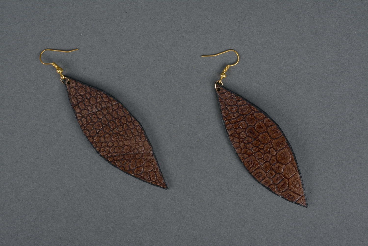 Earrings made of leather photo 4