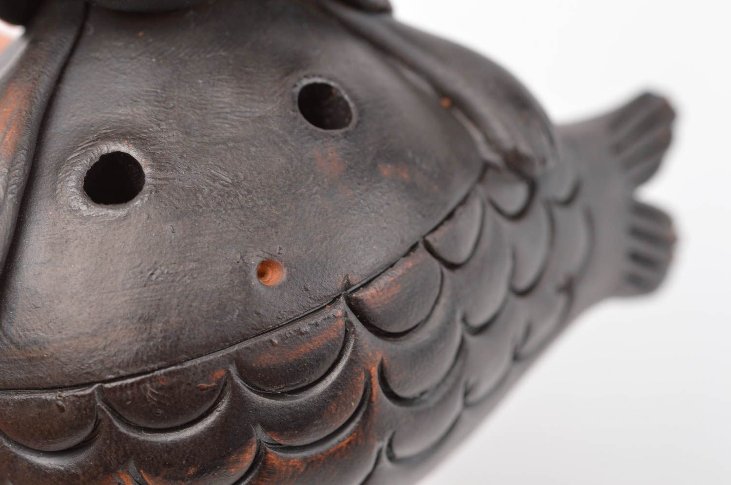 Ocarina Instrument handgemacht Keramik Figur Musikinstrument für Kinder schön foto 5