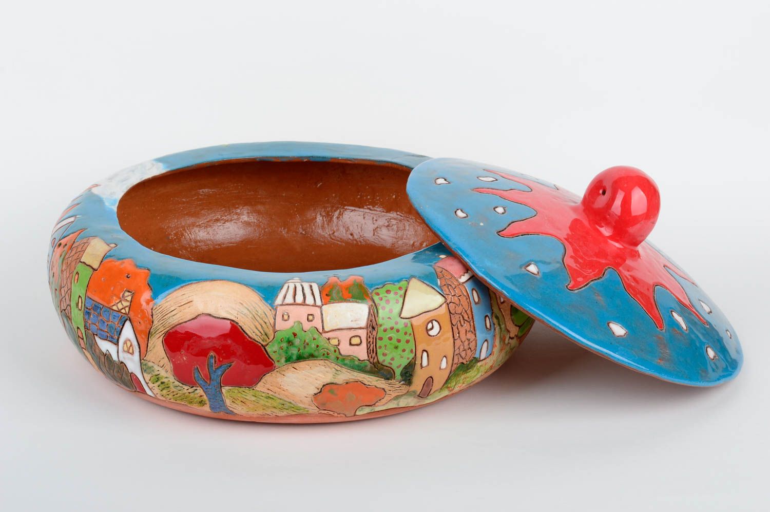 Handmade ceramic pot with lid ceramic pottery kitchen decor housewarming gifts photo 3