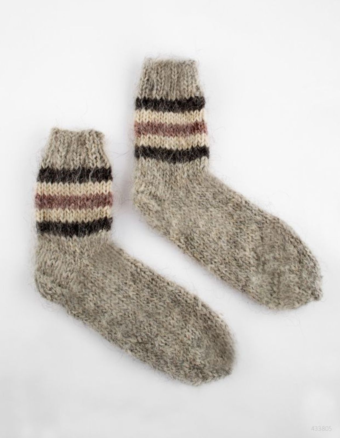 Grey women's woolen socks  photo 2
