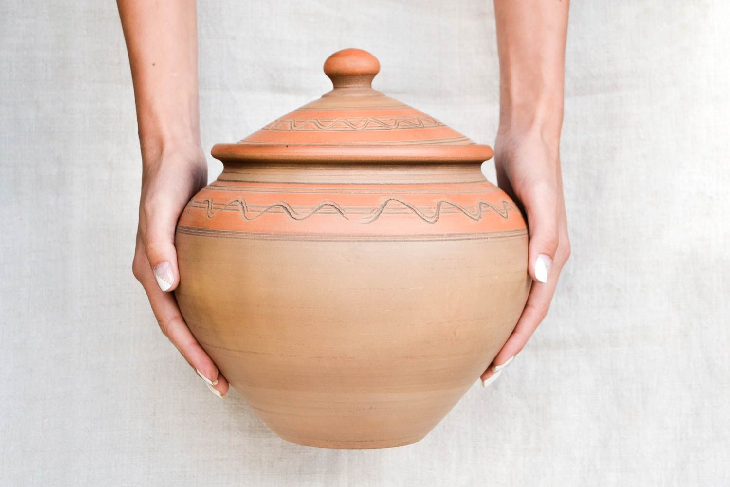 Handmade Keramik Topf für Schmoren mit Deckel Ton Geschirr Küchen Zubehör foto 2