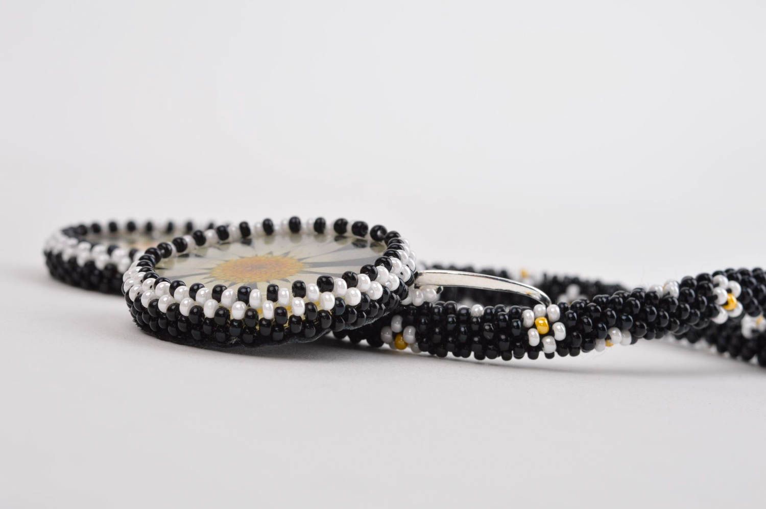 Handmade earrings designer jewelry gift ideas unusual beaded cord gift for women photo 3