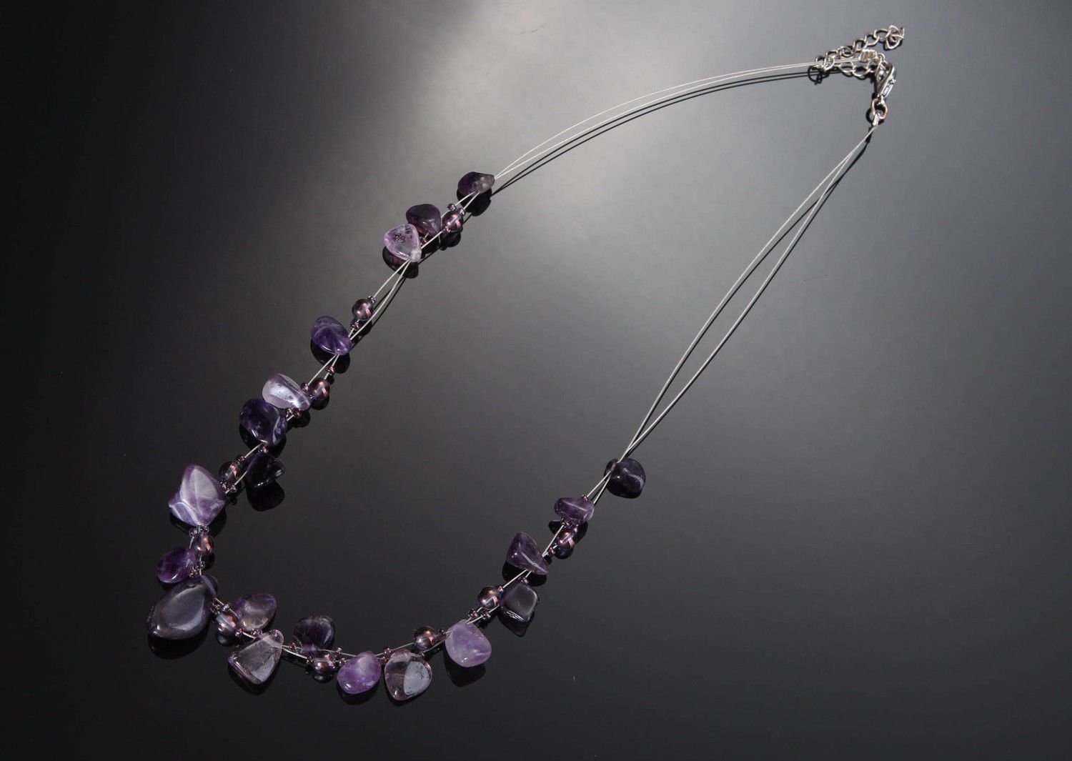 Necklace with amethyst photo 3