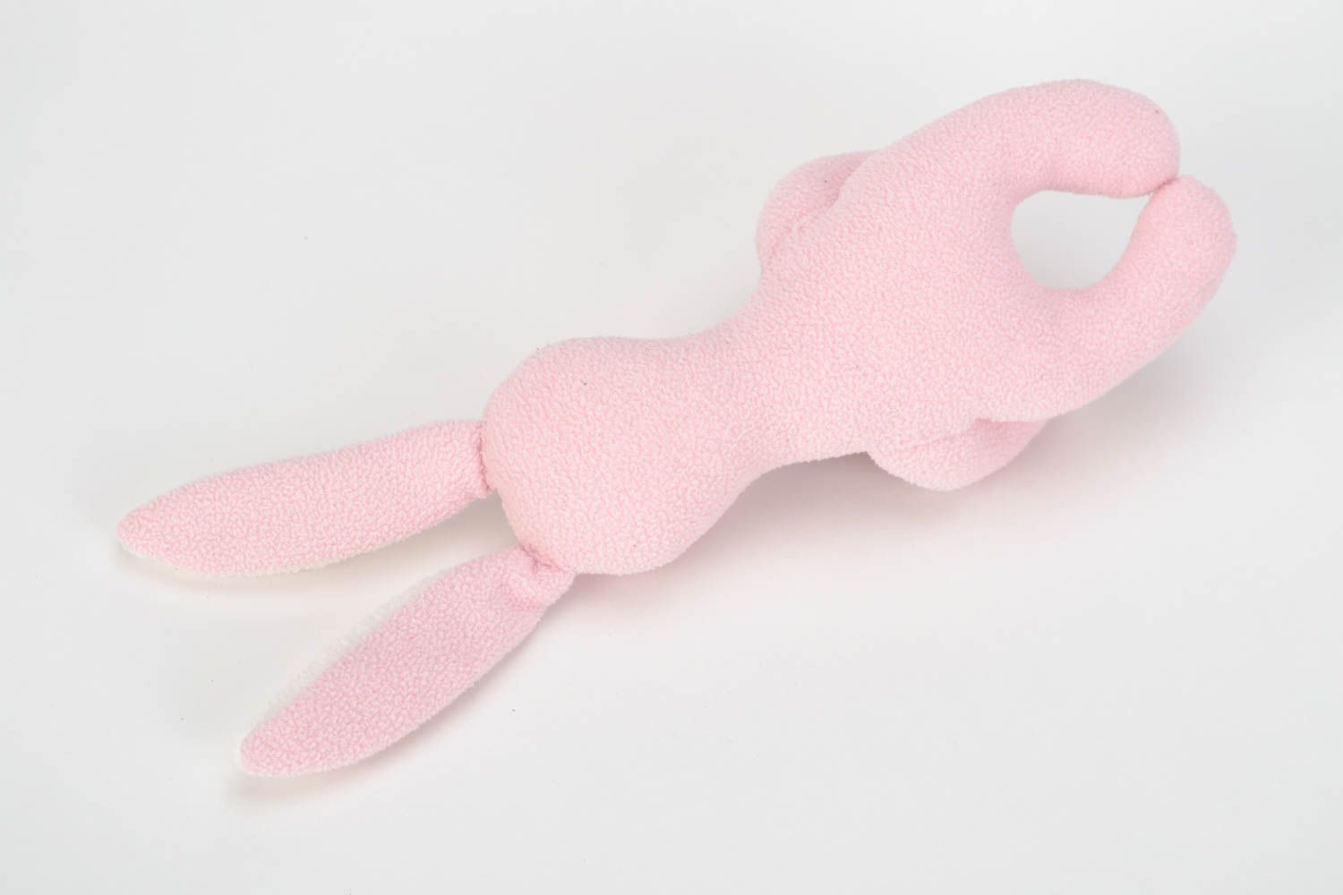 Beautiful pink textile soft toy hare with egg for Easter photo 5