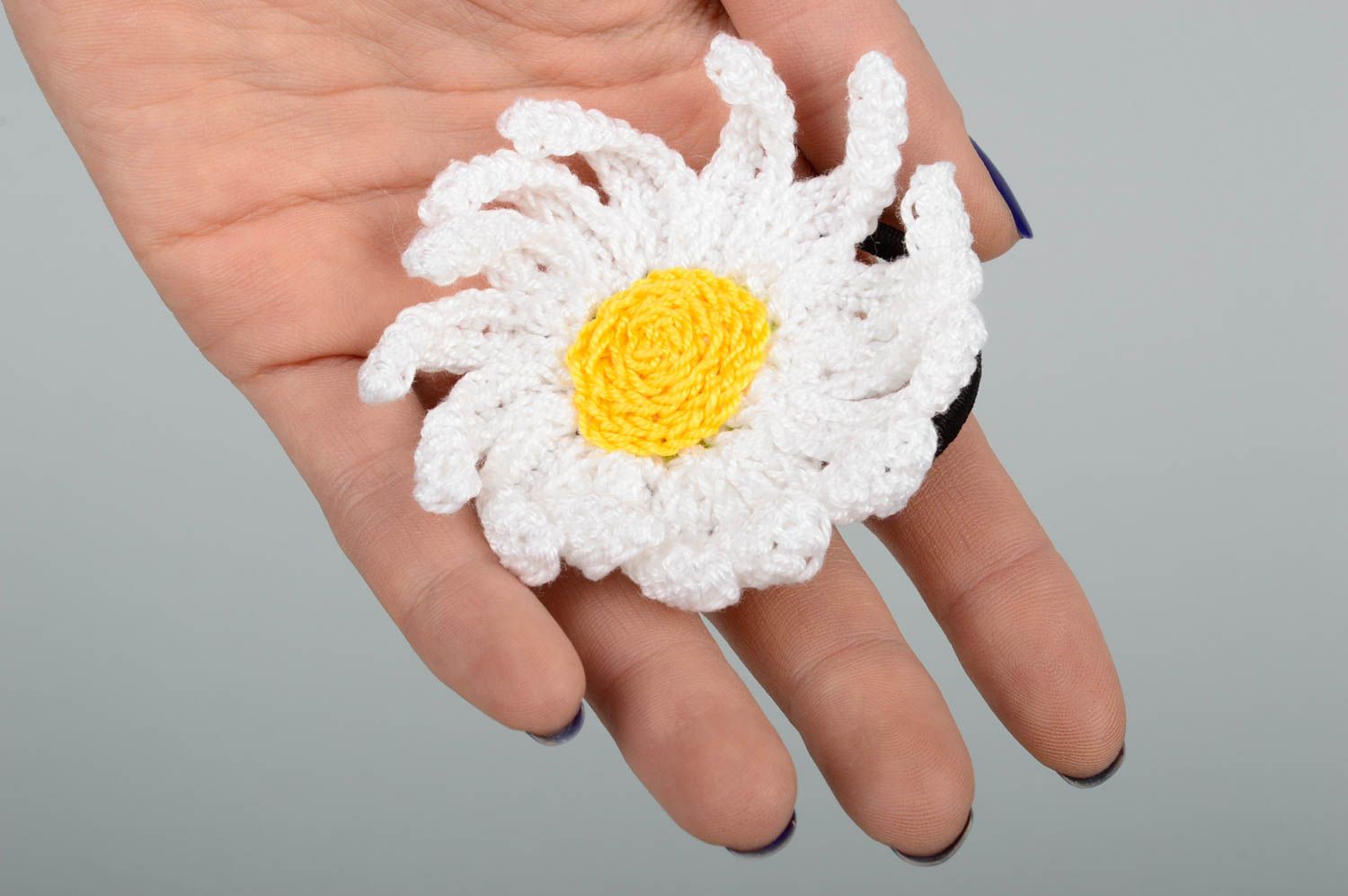 Coletero para el pelo hecho a mano adorno a crochet accesorio infantil  foto 2